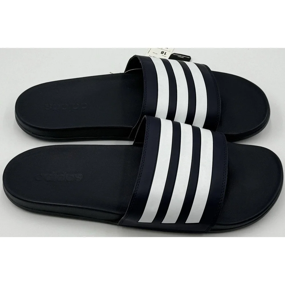 Adidas Adilette‎ Comfort Blue Slip On Slides GZ5892 Men's Sz 18